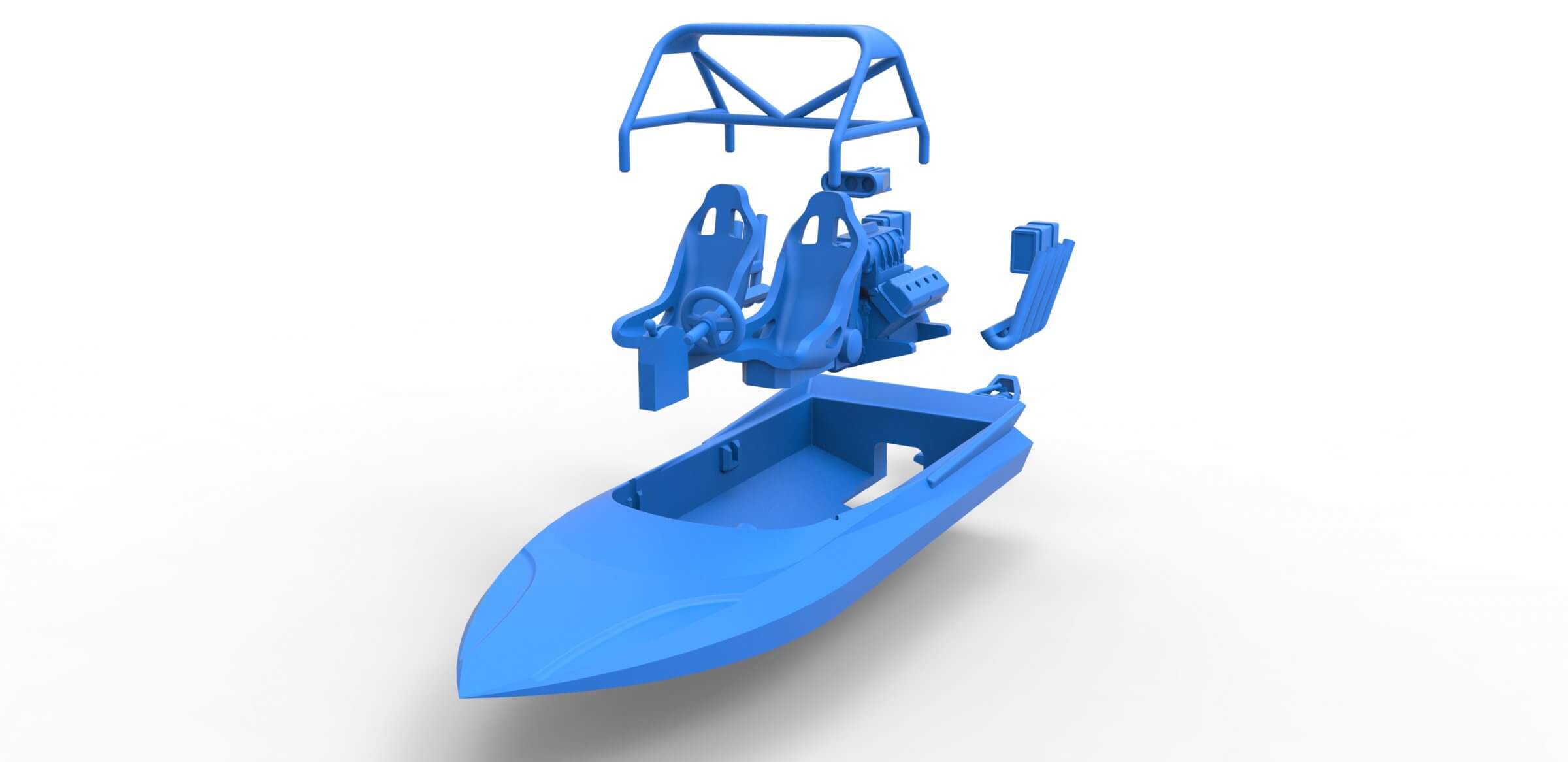 Jet Sprint Boat 125 3D Model