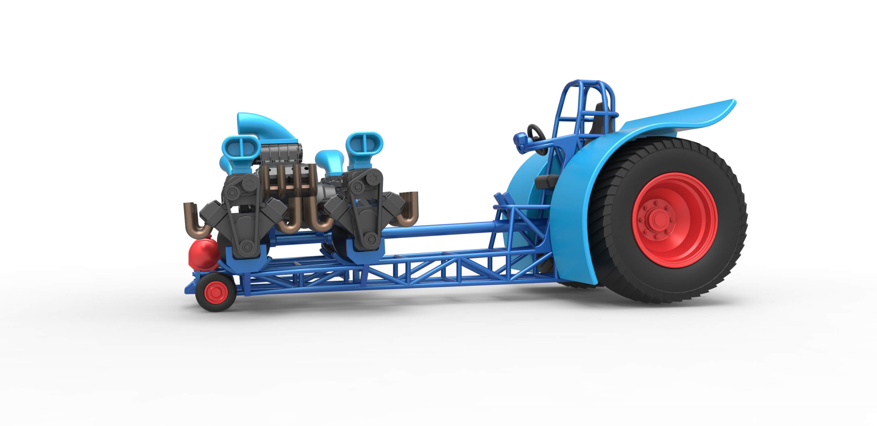 Pulling Tractor 5 V8 125 3D Model