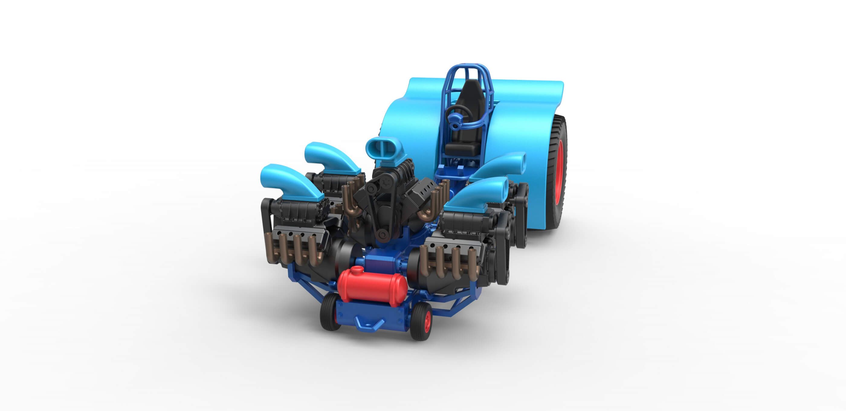 Pulling Tractor 5 V8 125 3D Model