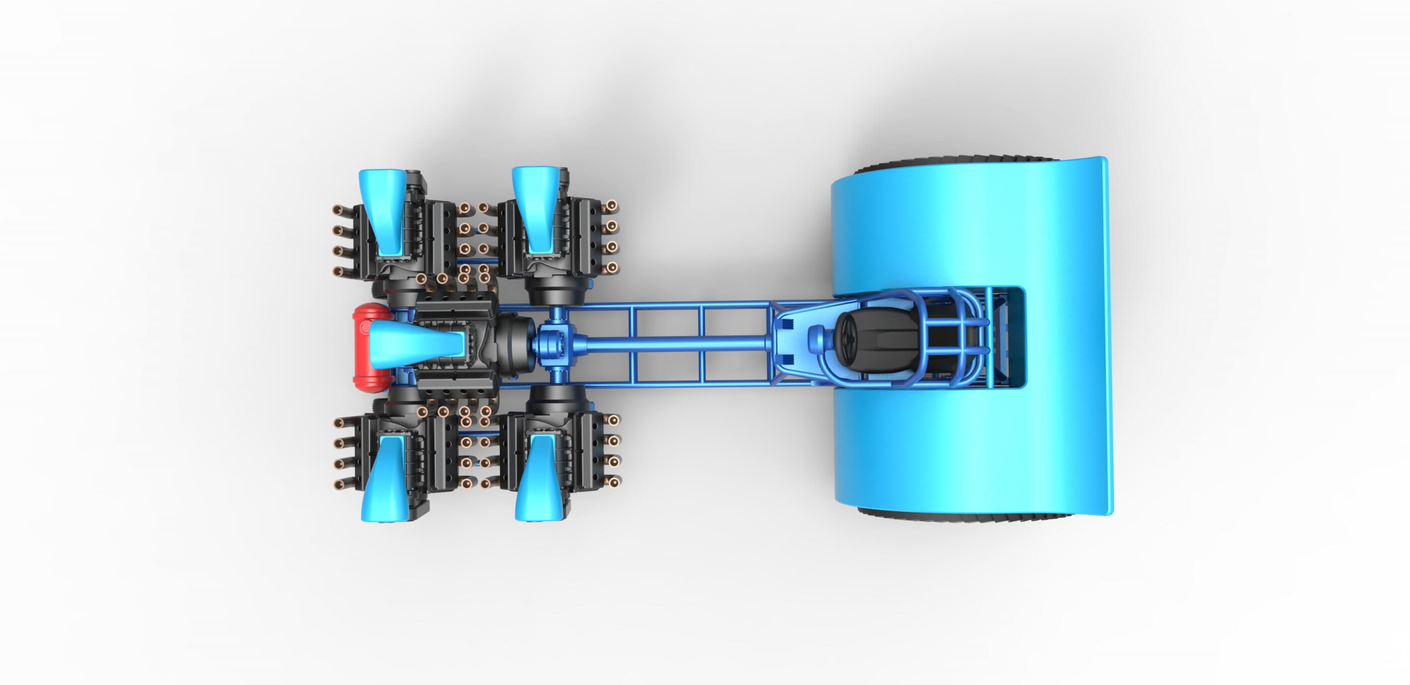 Pulling Tractor 5 V8 125 3D Model