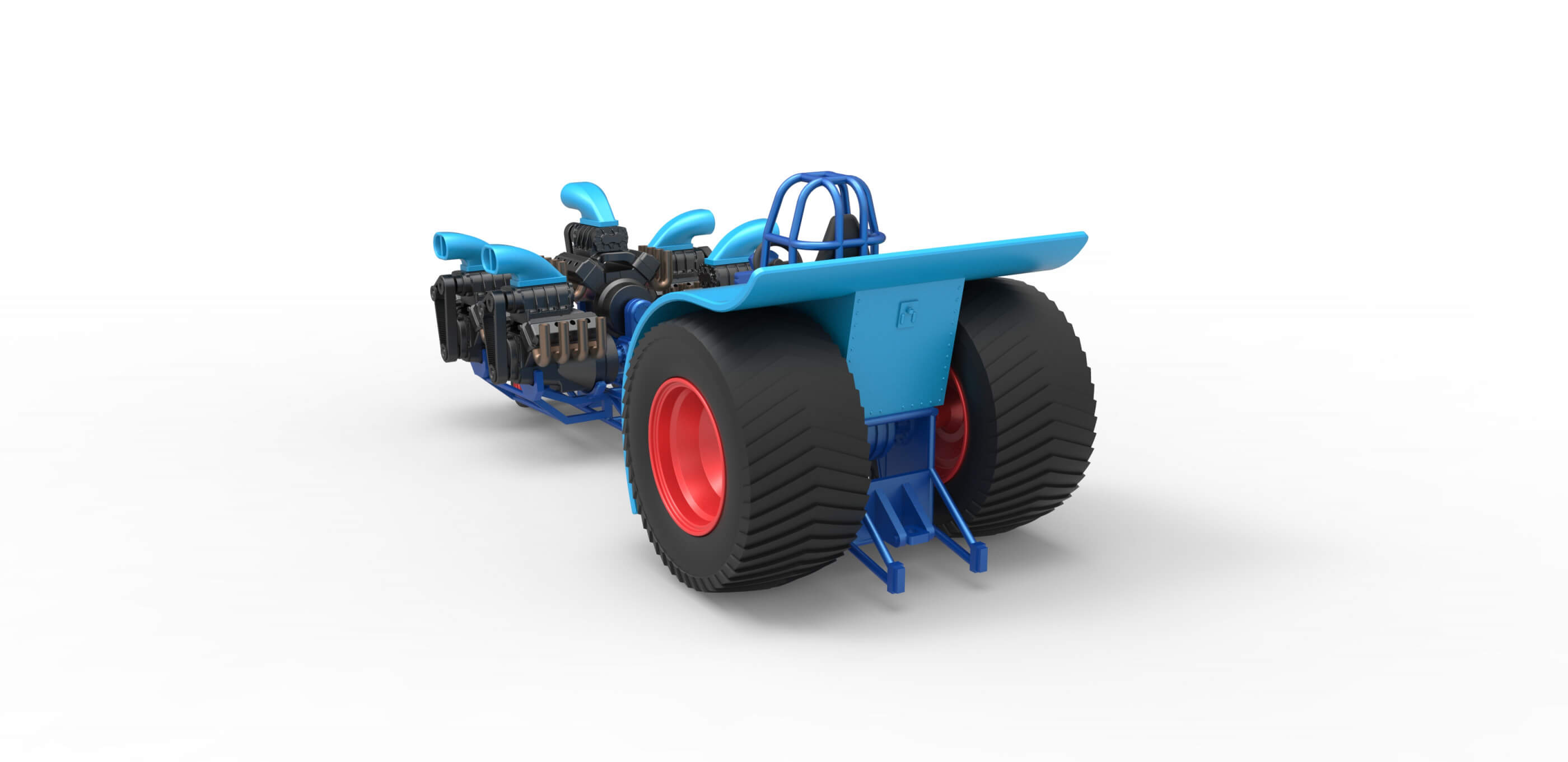 Pulling Tractor 5 V8 125 3D Model