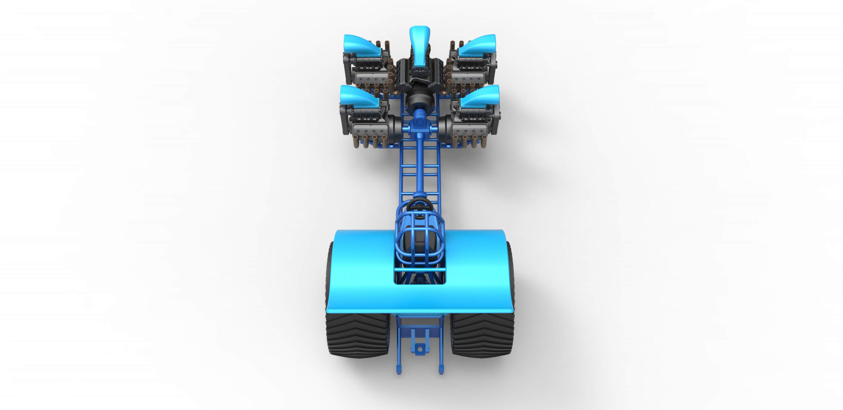 Pulling Tractor 5 V8 125 3D Model