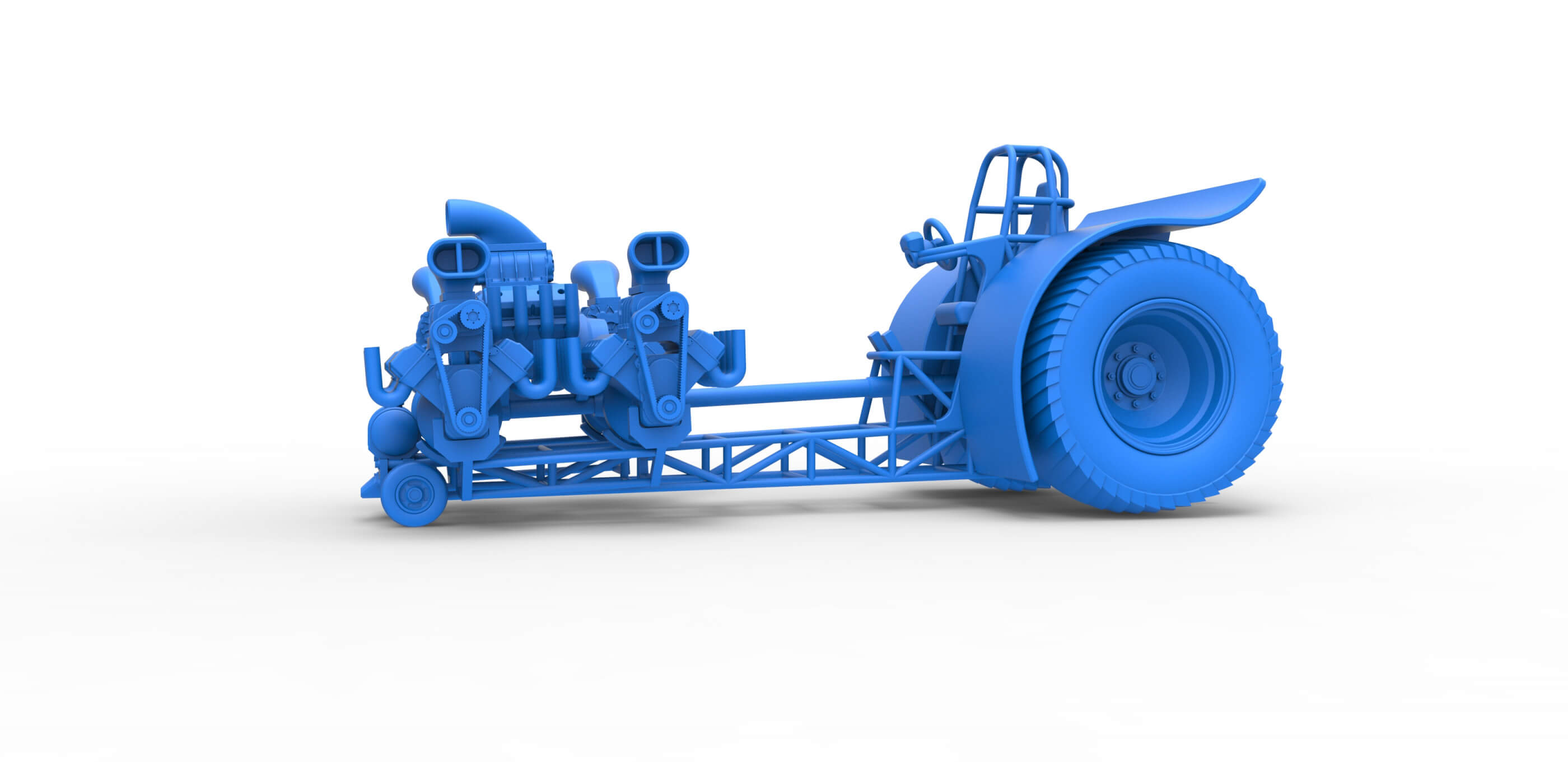 Pulling Tractor 5 V8 125 3D Model