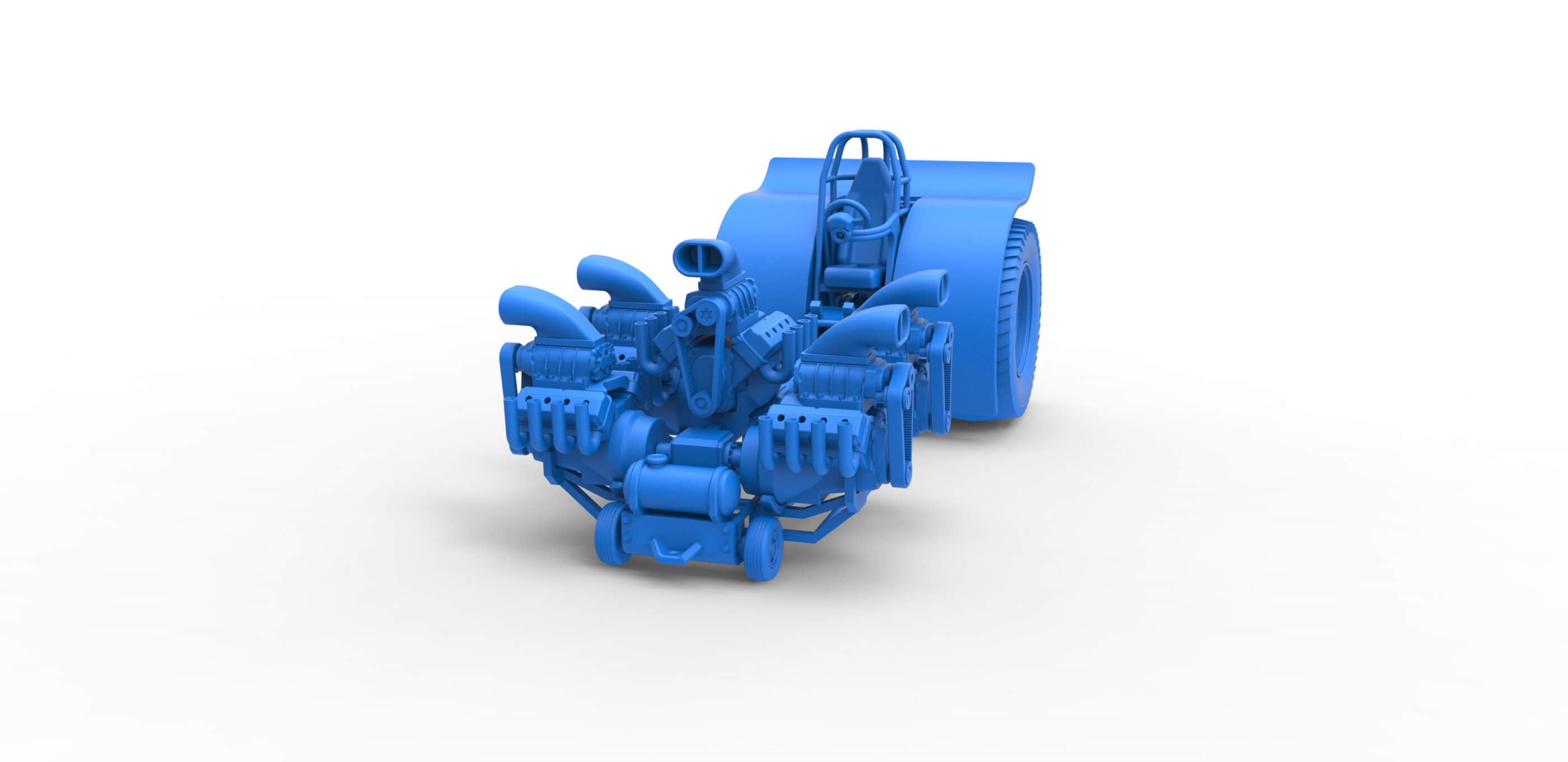 Pulling Tractor 5 V8 125 3D Model