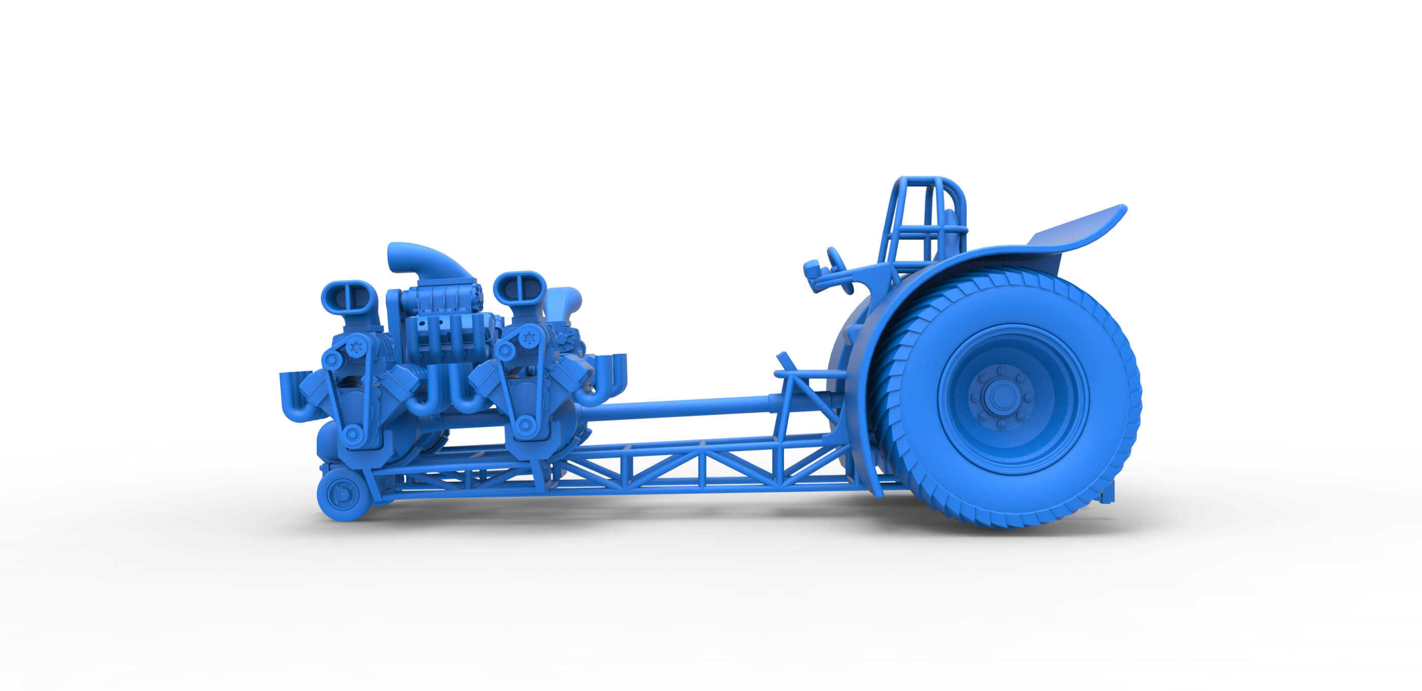 Pulling Tractor 5 V8 125 3D Model