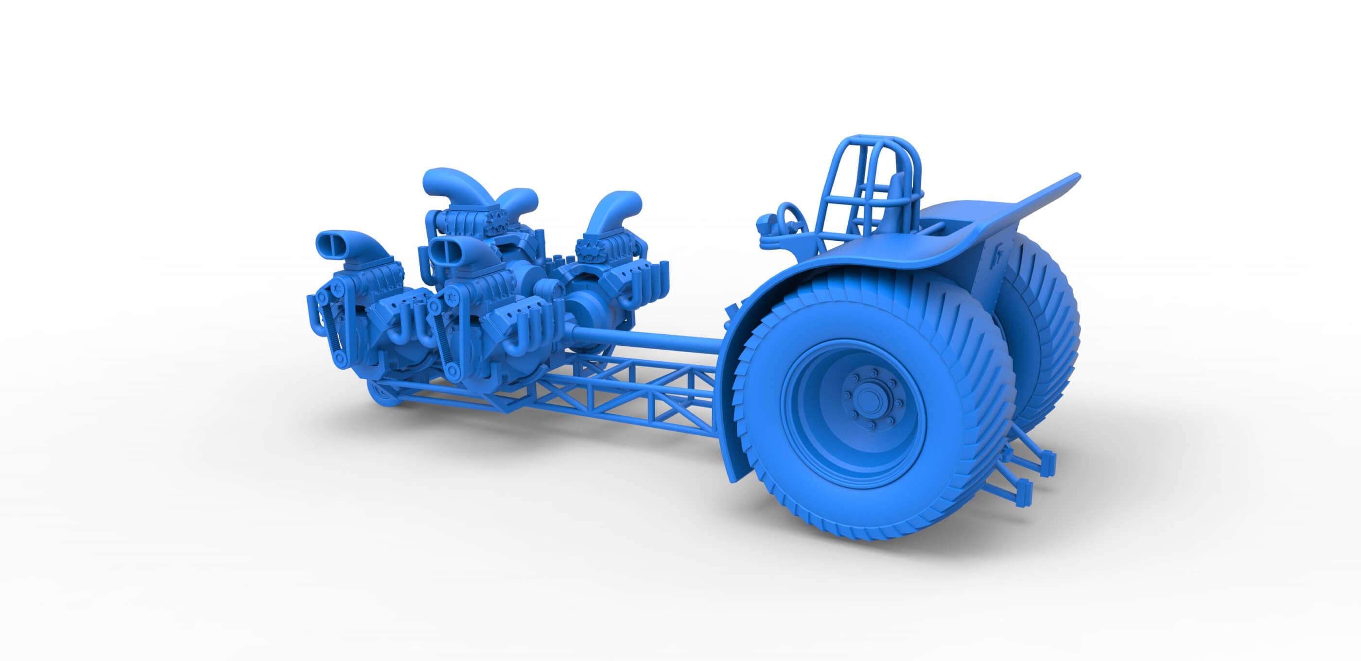 Pulling Tractor 5 V8 125 3D Model