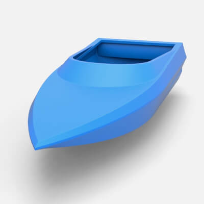 Speed Boat Hull Version 3 Scale 125