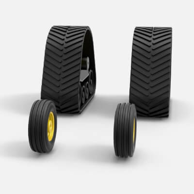 Wheel Set of Pro Stock Pulling Tractor V2 Scale 125