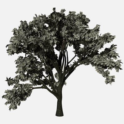 100 Dollar Bill Money Tree