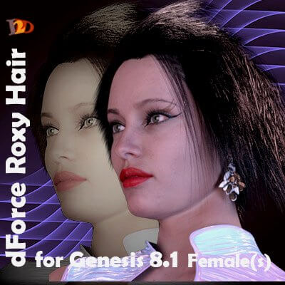 dForce Roxy Hair For Genesis 8.1 & 8 Female