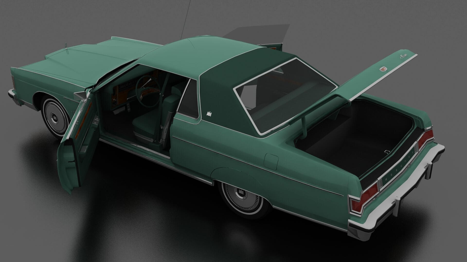 Mercury Marquis 2dr 1975 3D Model