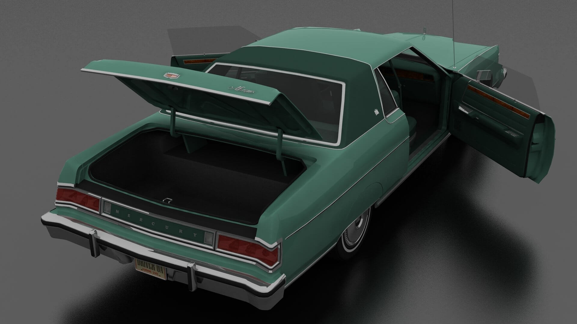 Mercury Marquis 2dr 1975 3D Model