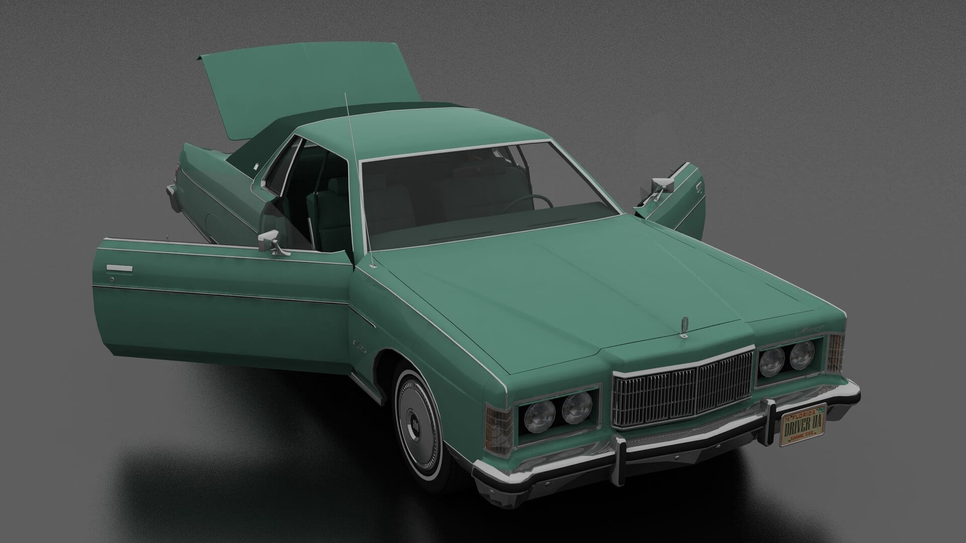 Mercury Marquis 2dr 1975 3D Model