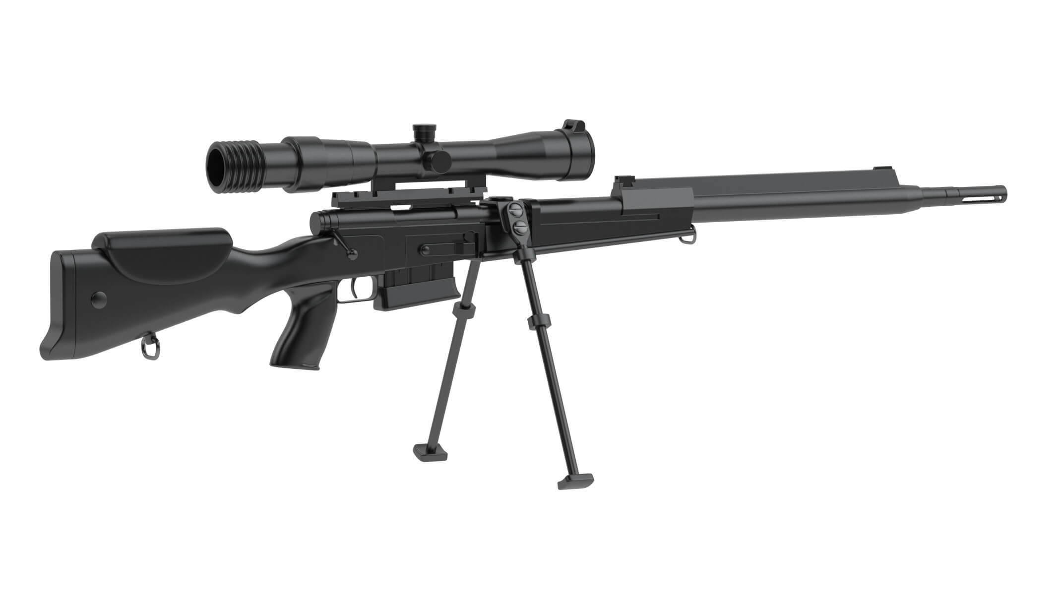 FR F2 Sniper Rifle 3D Model