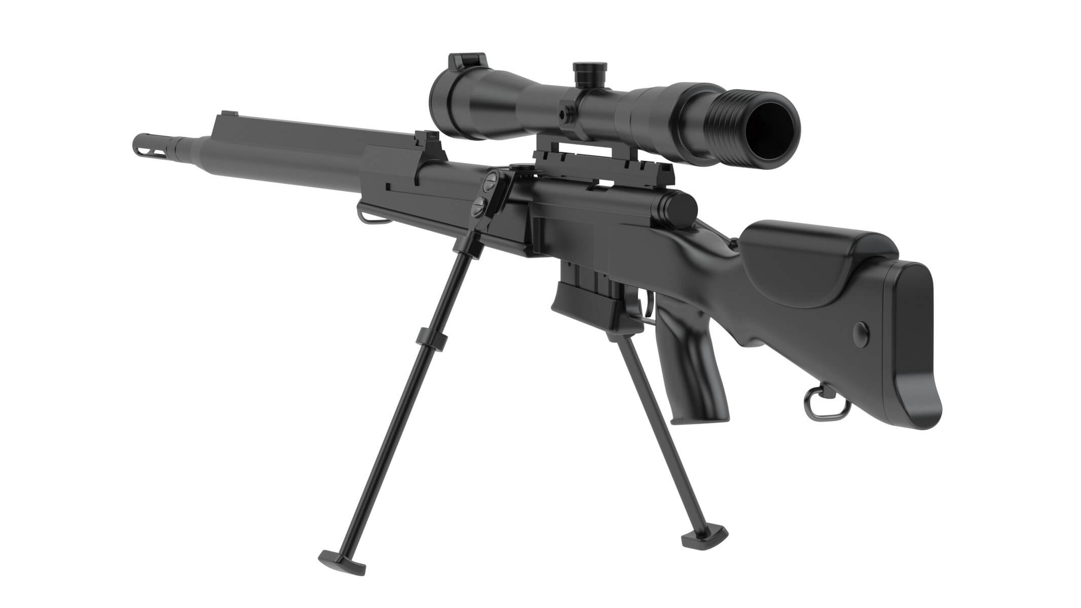 FR F2 Sniper Rifle 3D Model