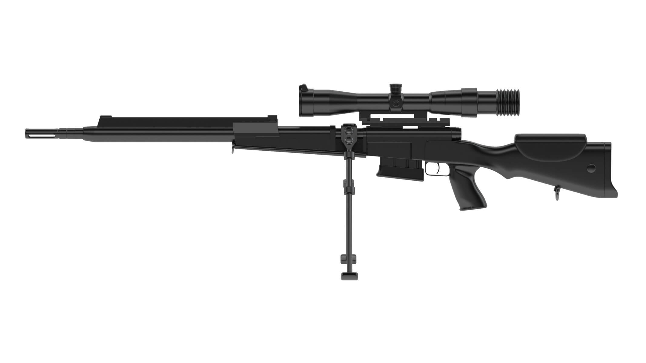 FR F2 Sniper Rifle 3D Model