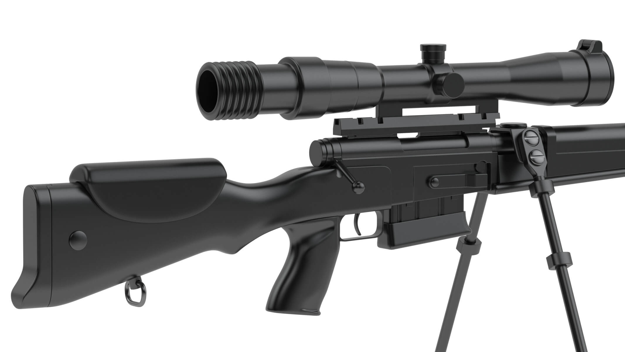 FR F2 Sniper Rifle 3D Model