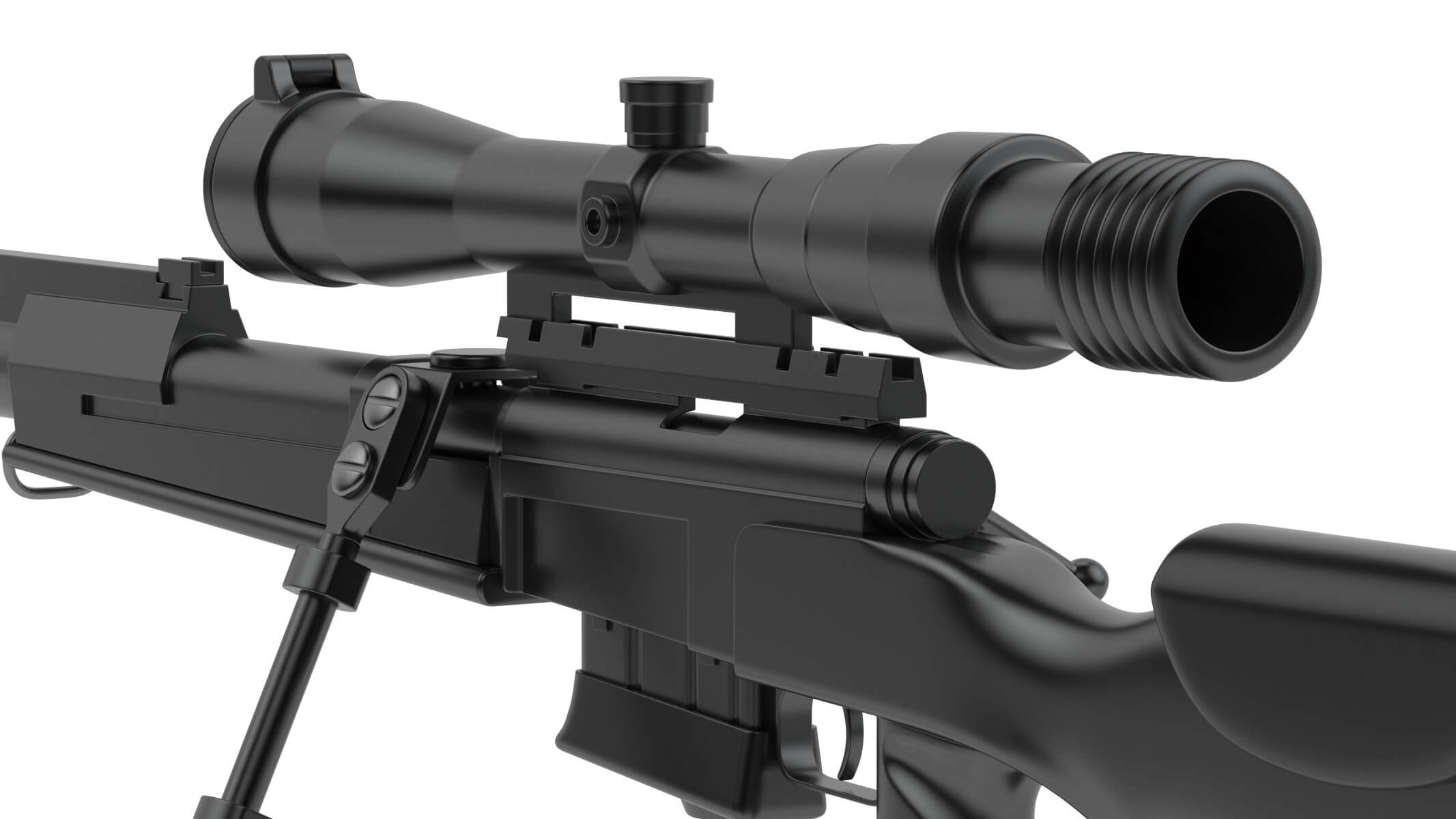 FR F2 Sniper Rifle 3D Model