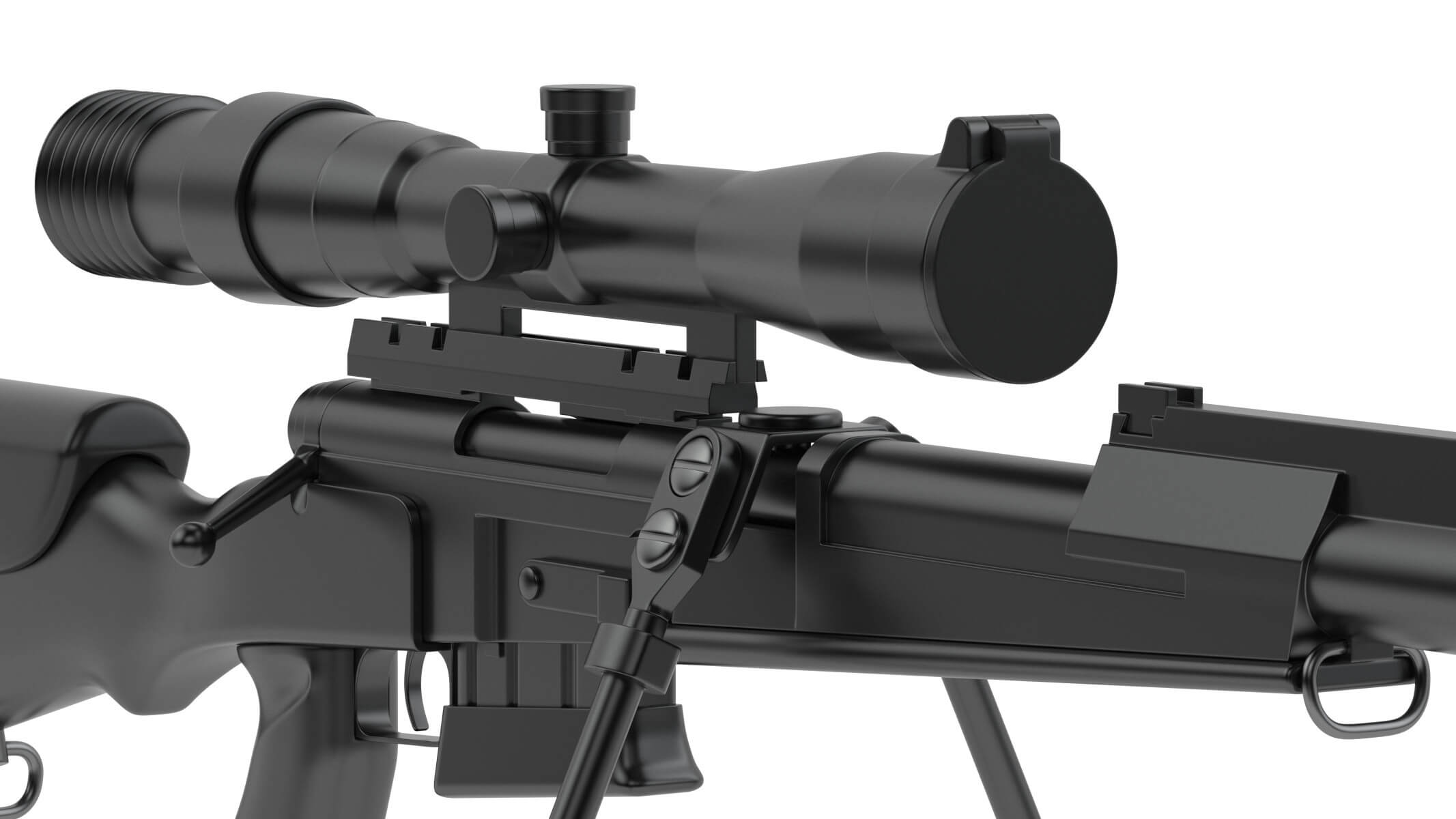 FR F2 Sniper Rifle 3D Model