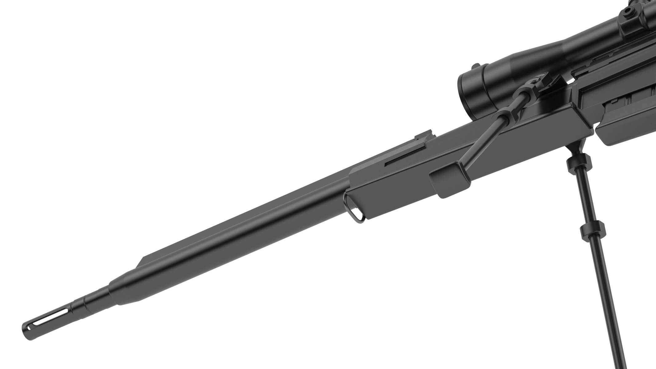 FR F2 Sniper Rifle 3D Model