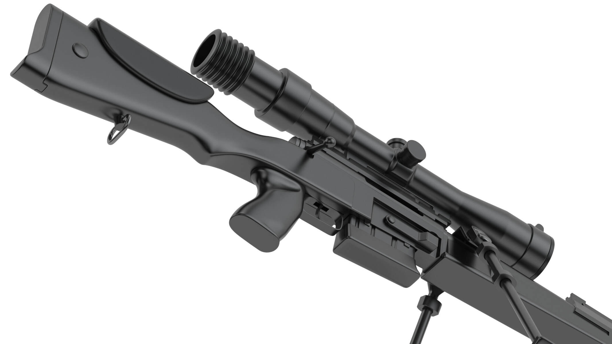 FR F2 Sniper Rifle 3D Model