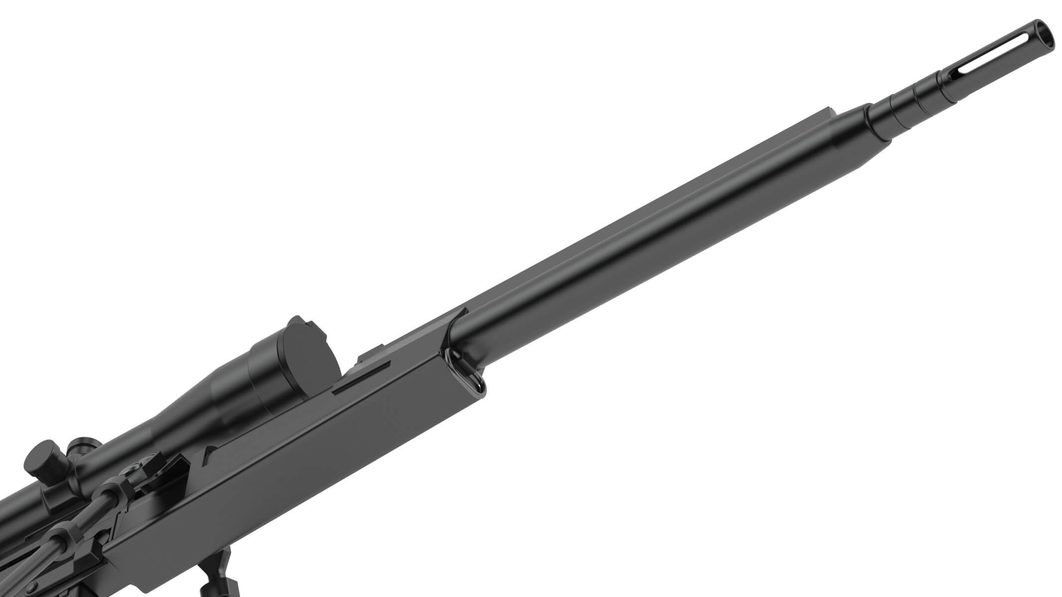 FR F2 Sniper Rifle 3D Model