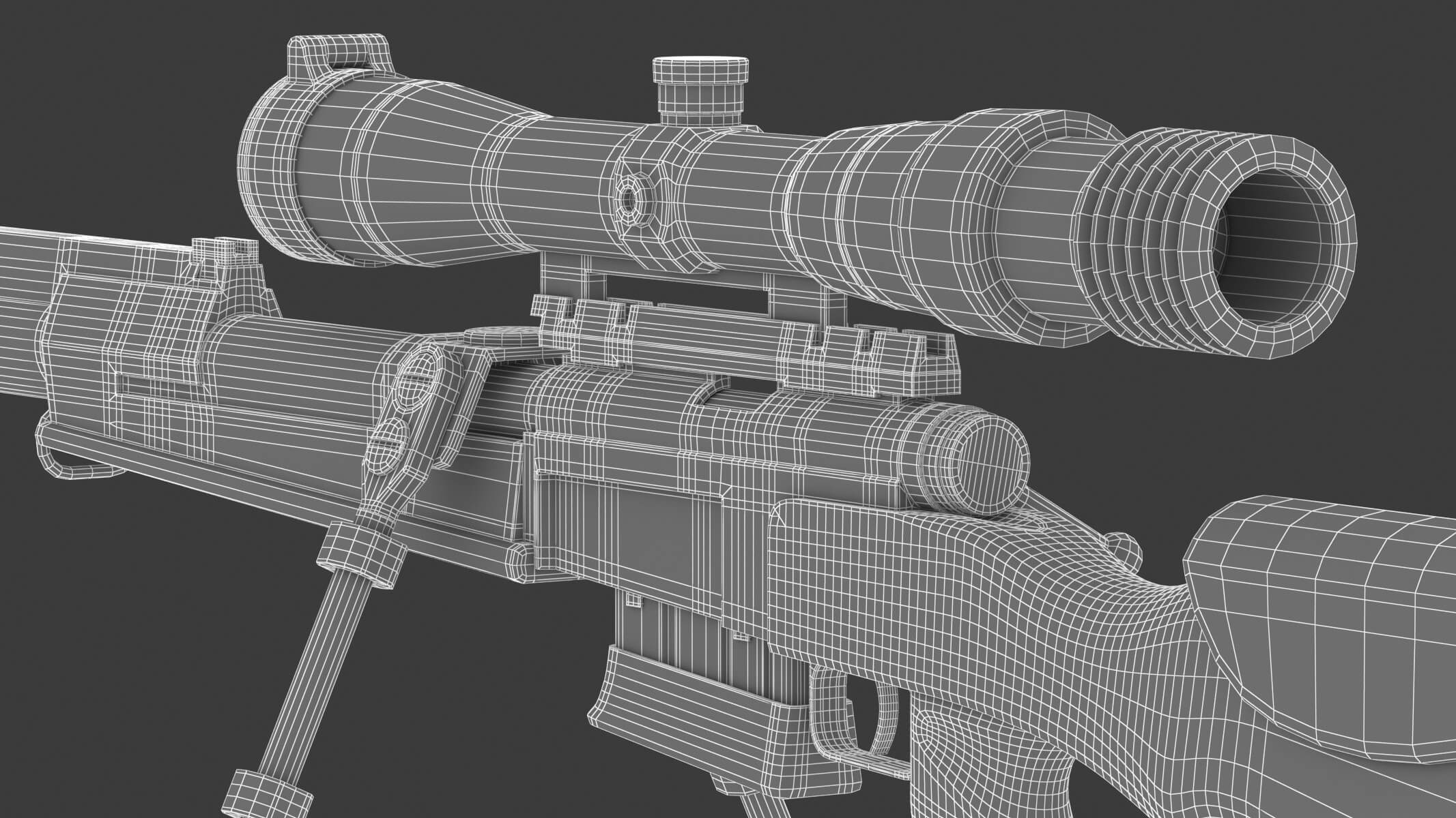 FR F2 Sniper Rifle 3D Model