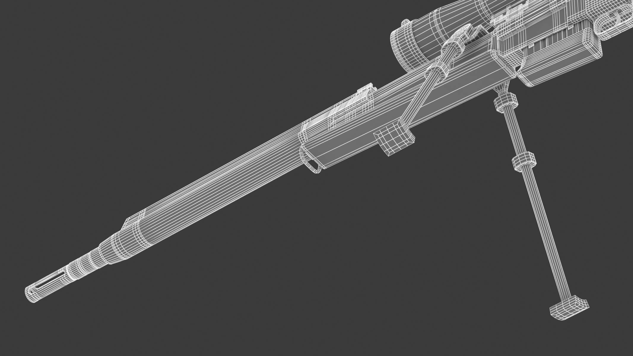 FR F2 Sniper Rifle 3D Model