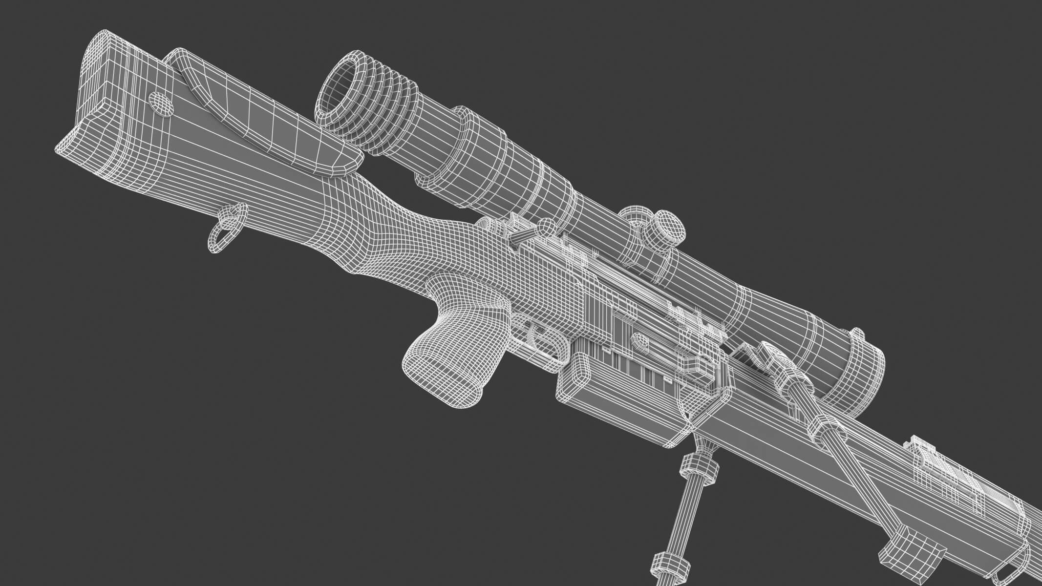 FR F2 Sniper Rifle 3D Model