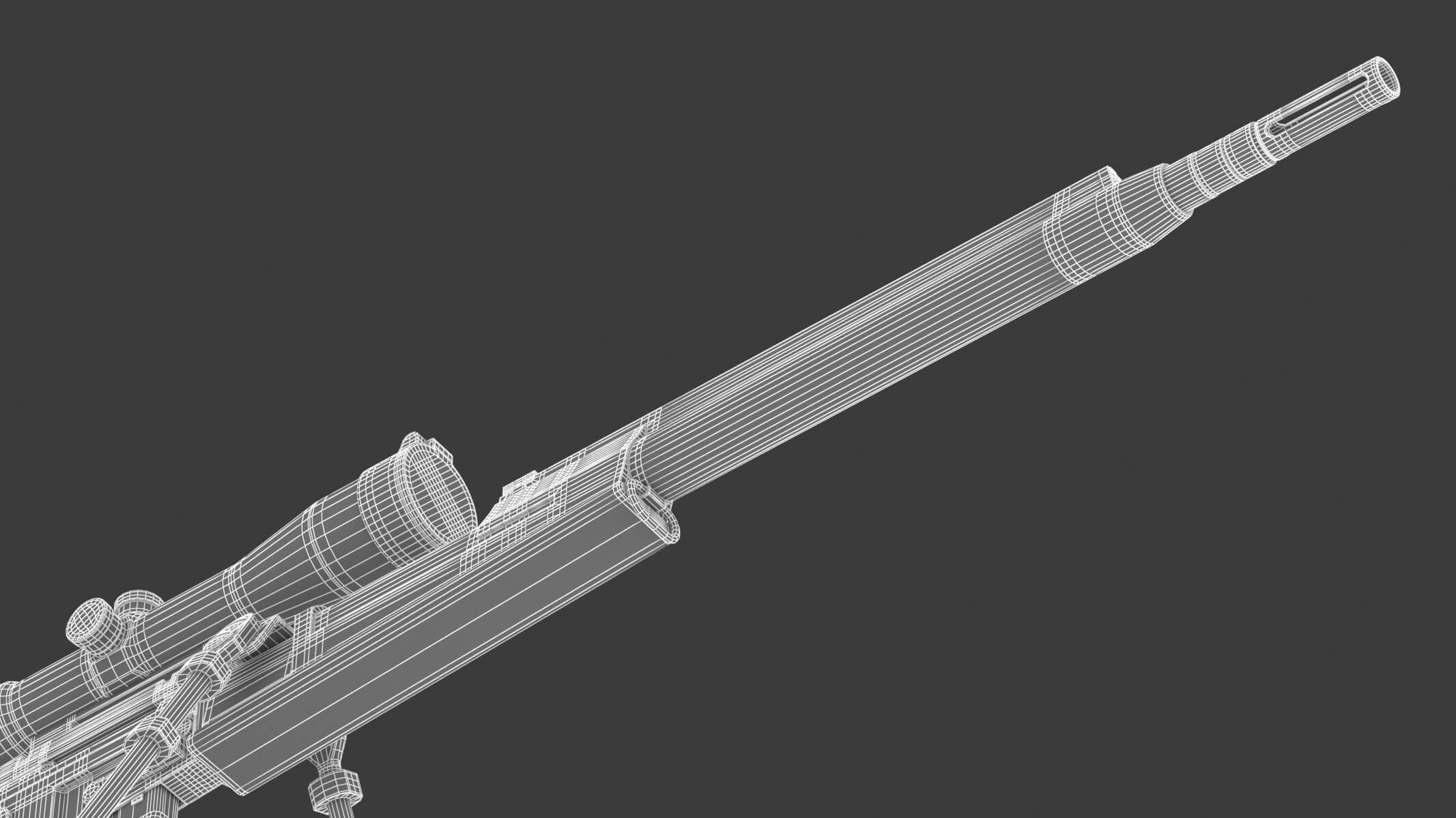 FR F2 Sniper Rifle 3D Model