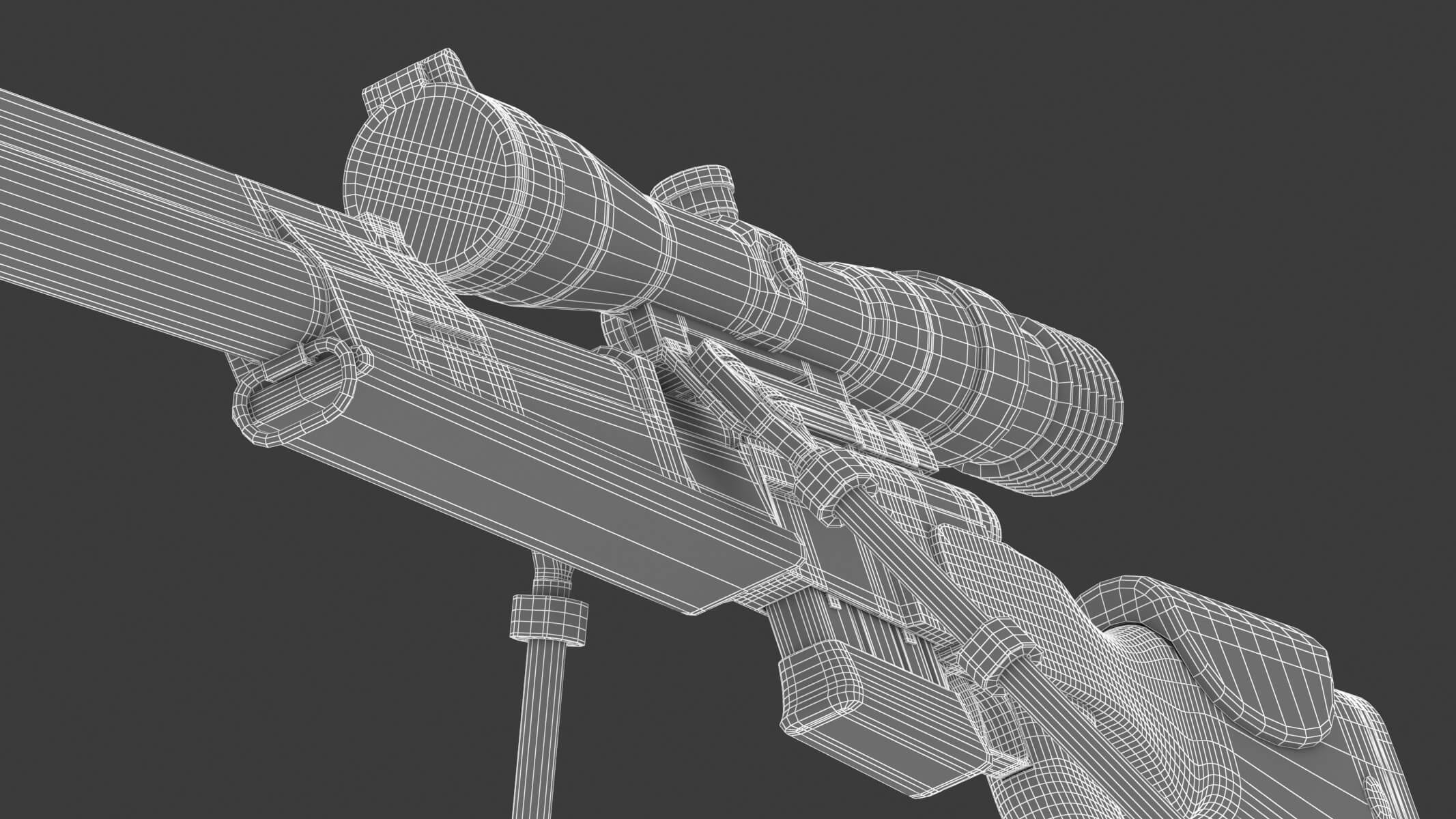 FR F2 Sniper Rifle 3D Model