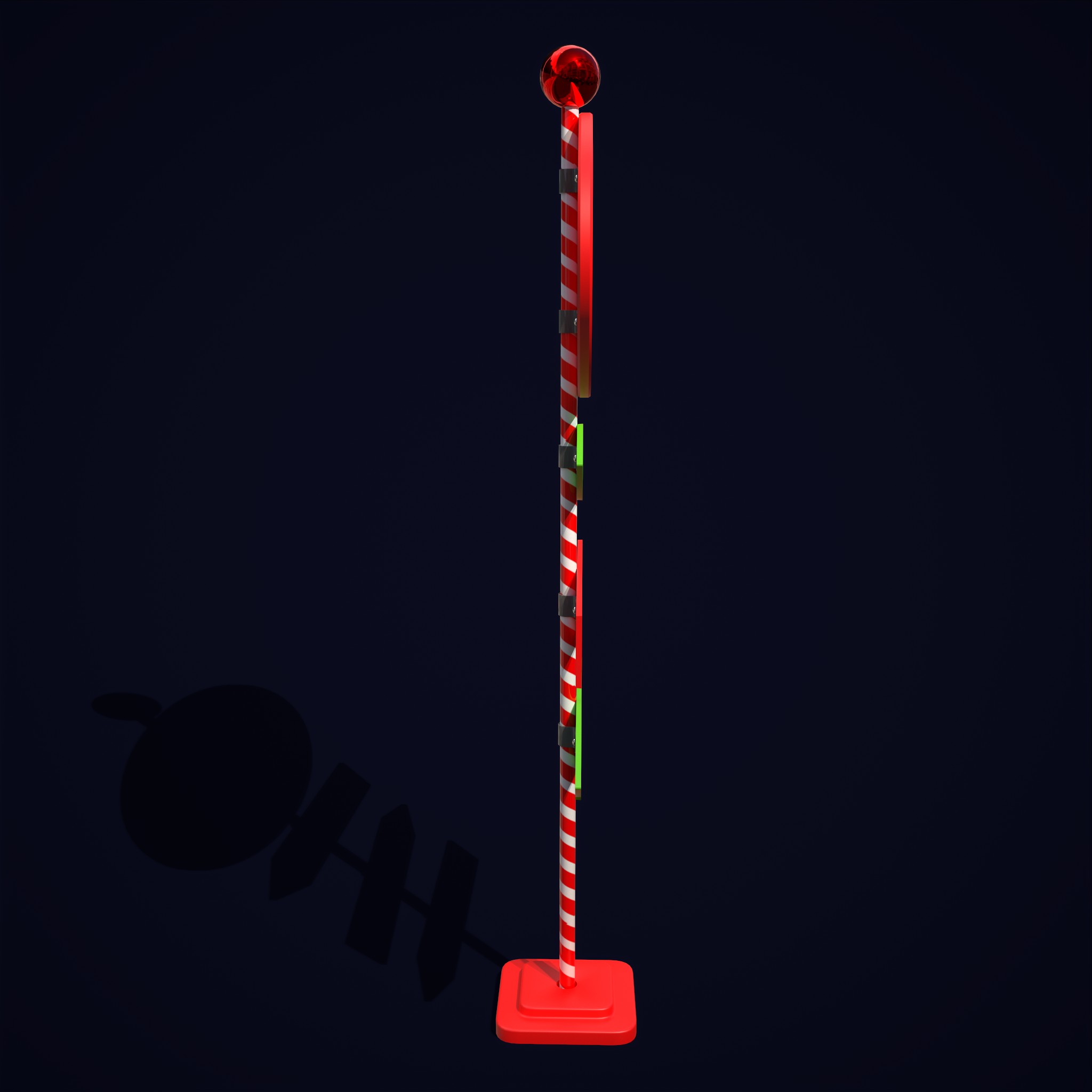 North Pole Sign 3D Model