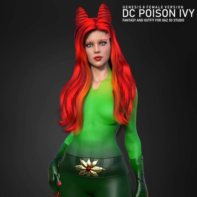 DC Poison Ivy Outfit for G8F - Daz Content by guhzcoituz