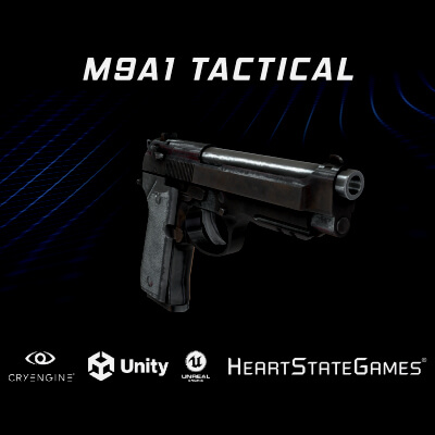 Beretta M9A1 Tactical Pistol 4K