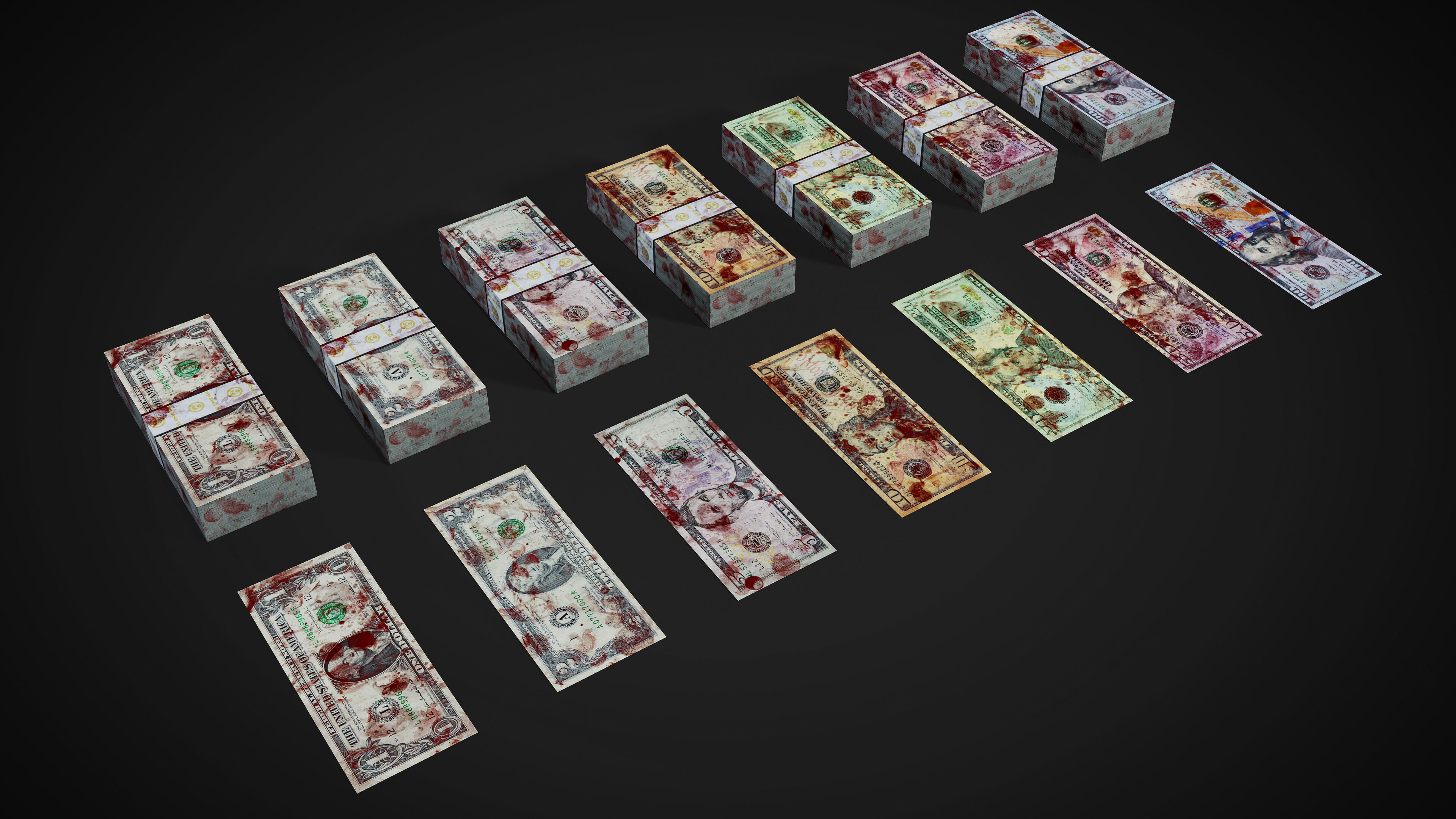 American Paper Money 3D Model