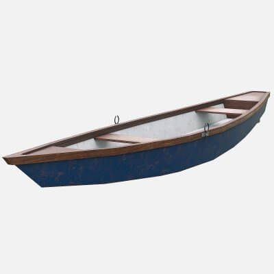 Painted Wooden Boat V6