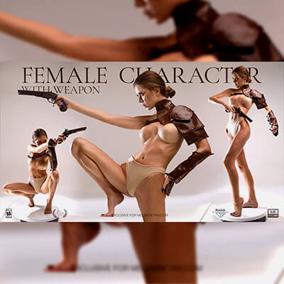 Female Character with Weapons Reference Photos 450+