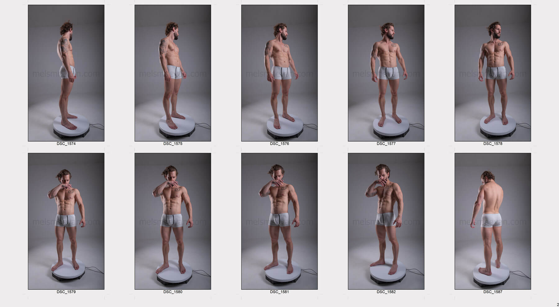 Male Dynamic and Static 750 Pose Reference Images 360 Reference Photo Set