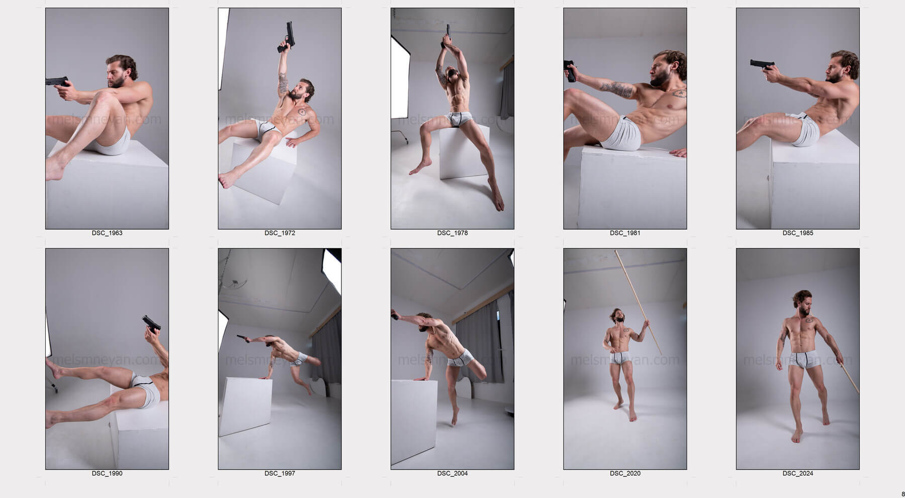 Male Dynamic and Static 750 Pose Reference Images 360 Reference Photo Set