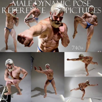 Male Dynamic Pose Reference Pictures 740+