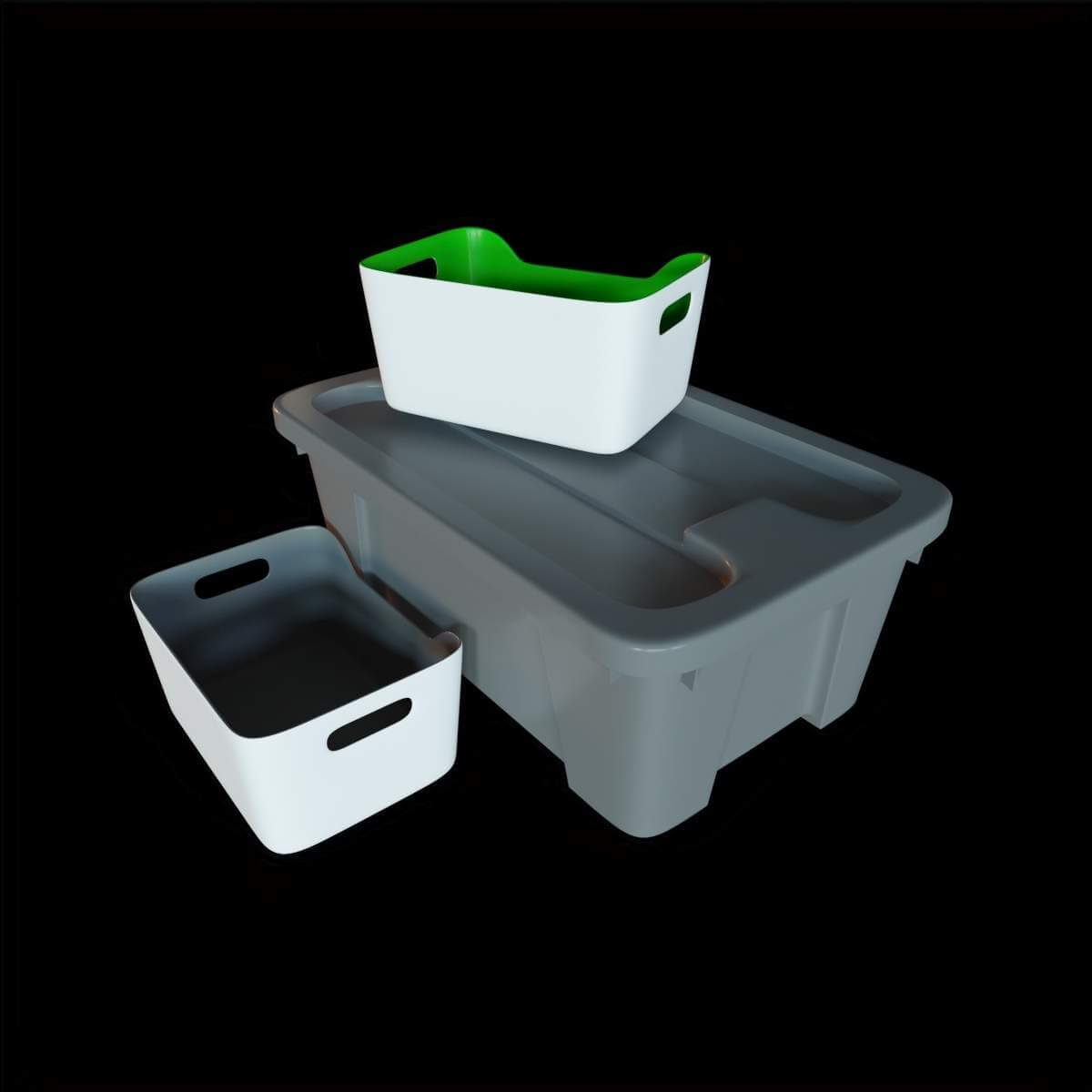 IKEA Plastic Storage Box 3D Model