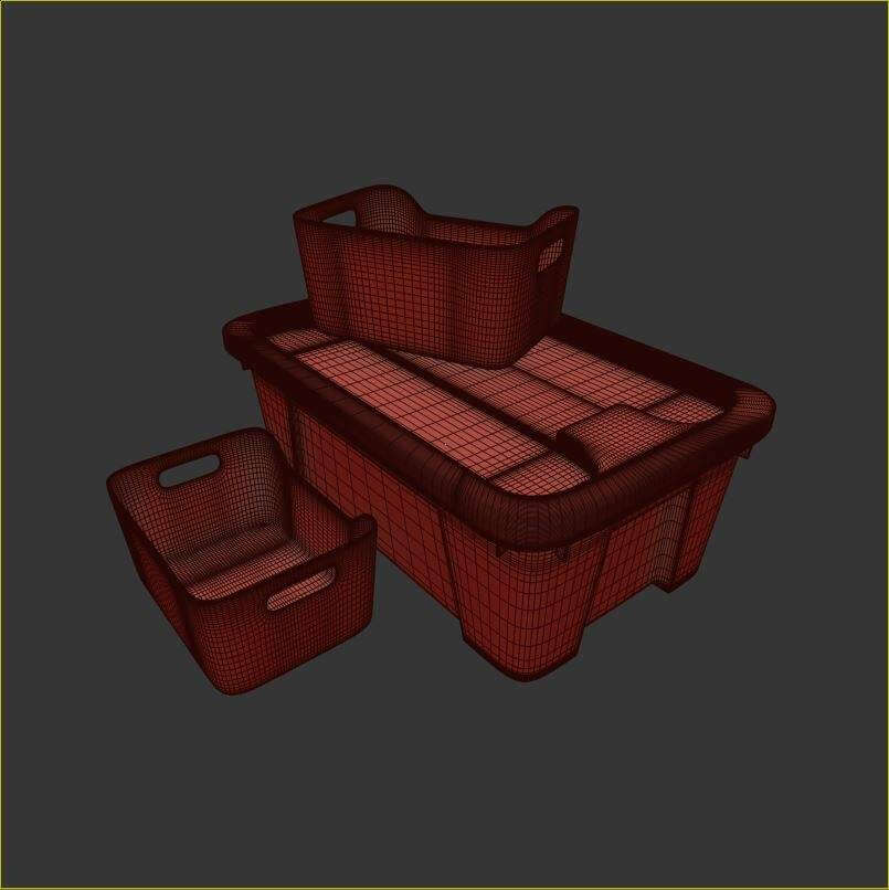 IKEA Plastic Storage Box 3D Model