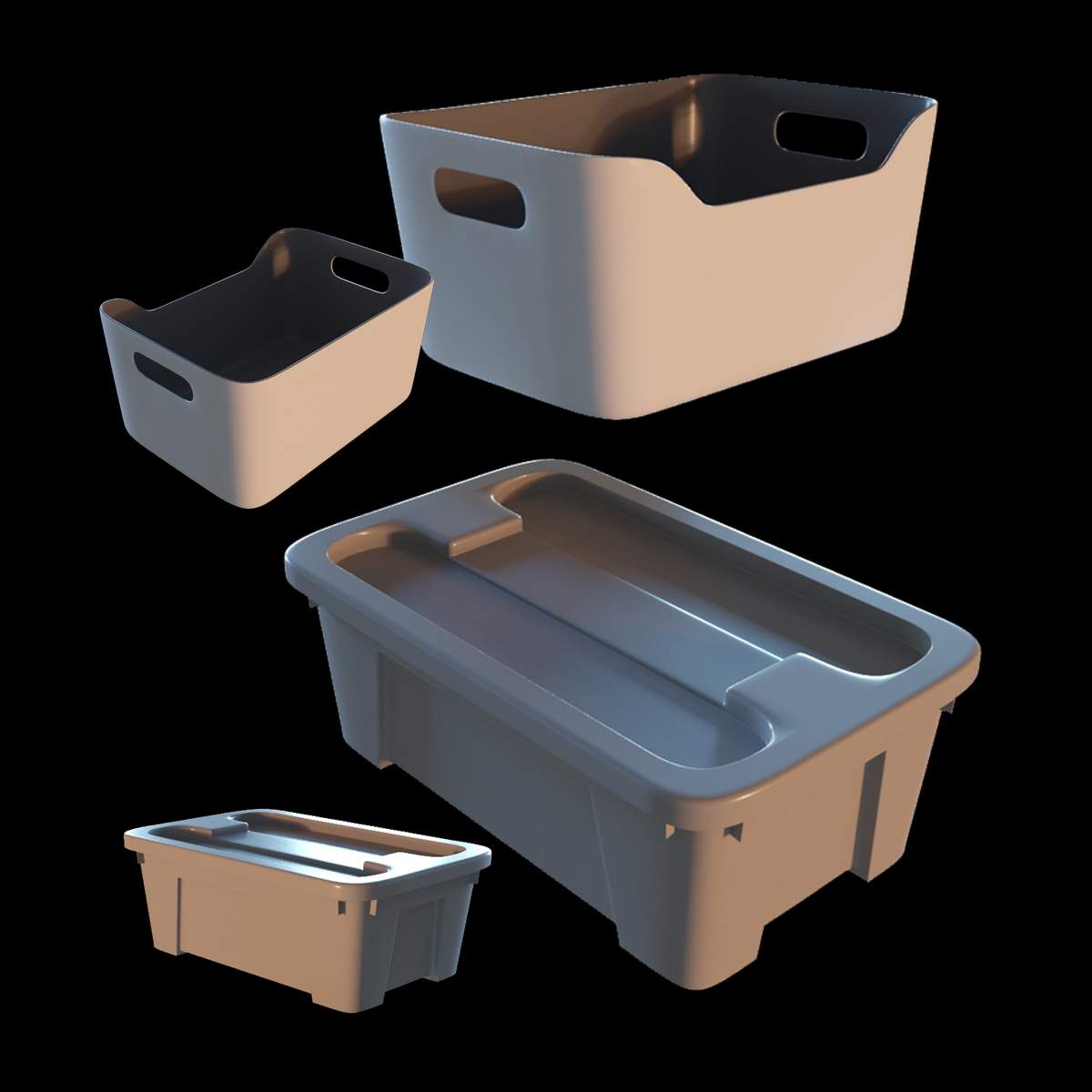 IKEA Plastic Storage Box 3D Model