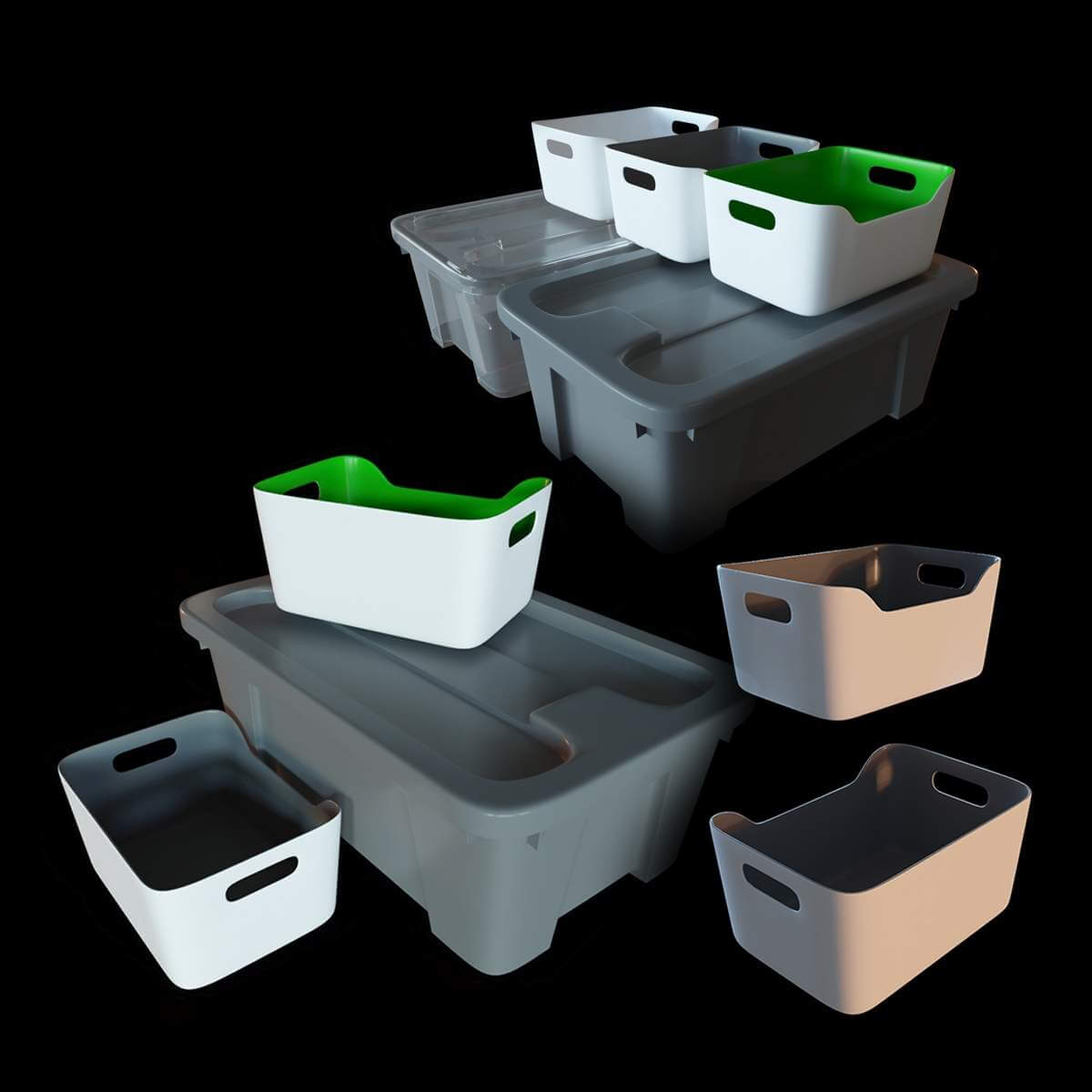 IKEA Plastic Storage Box 3D Model