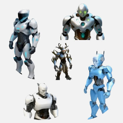 Futuristic Guardians Robot Set