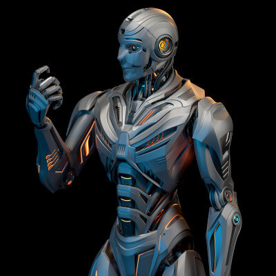 Futuristic Robot Male