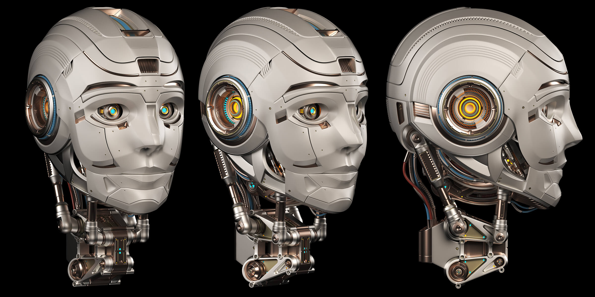 Sci-Fi Robot Head 3D Model