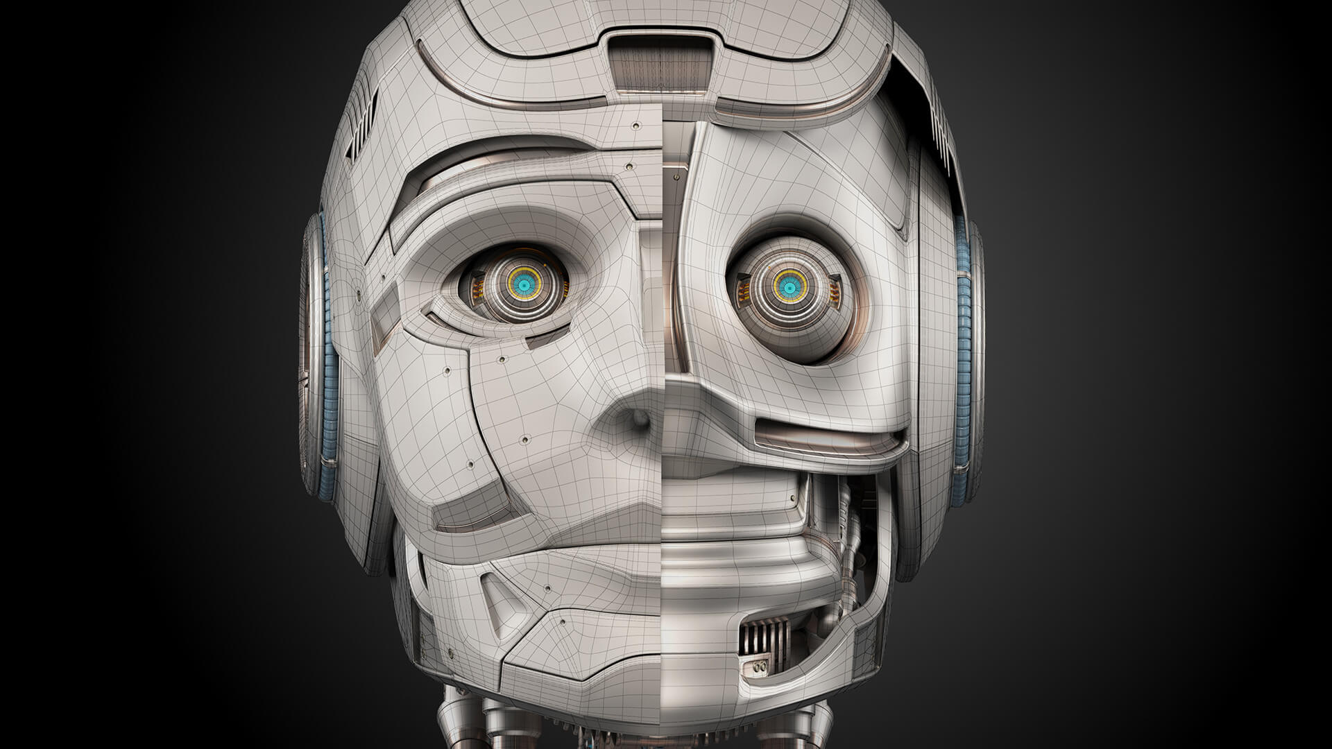 Sci-Fi Robot Head 3D Model