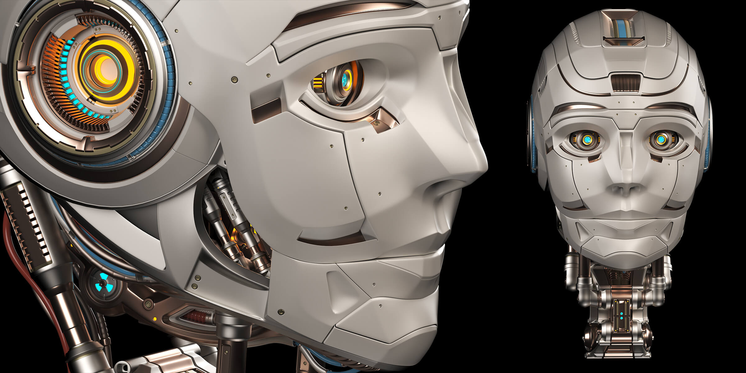 Sci-Fi Robot Head 3D Model