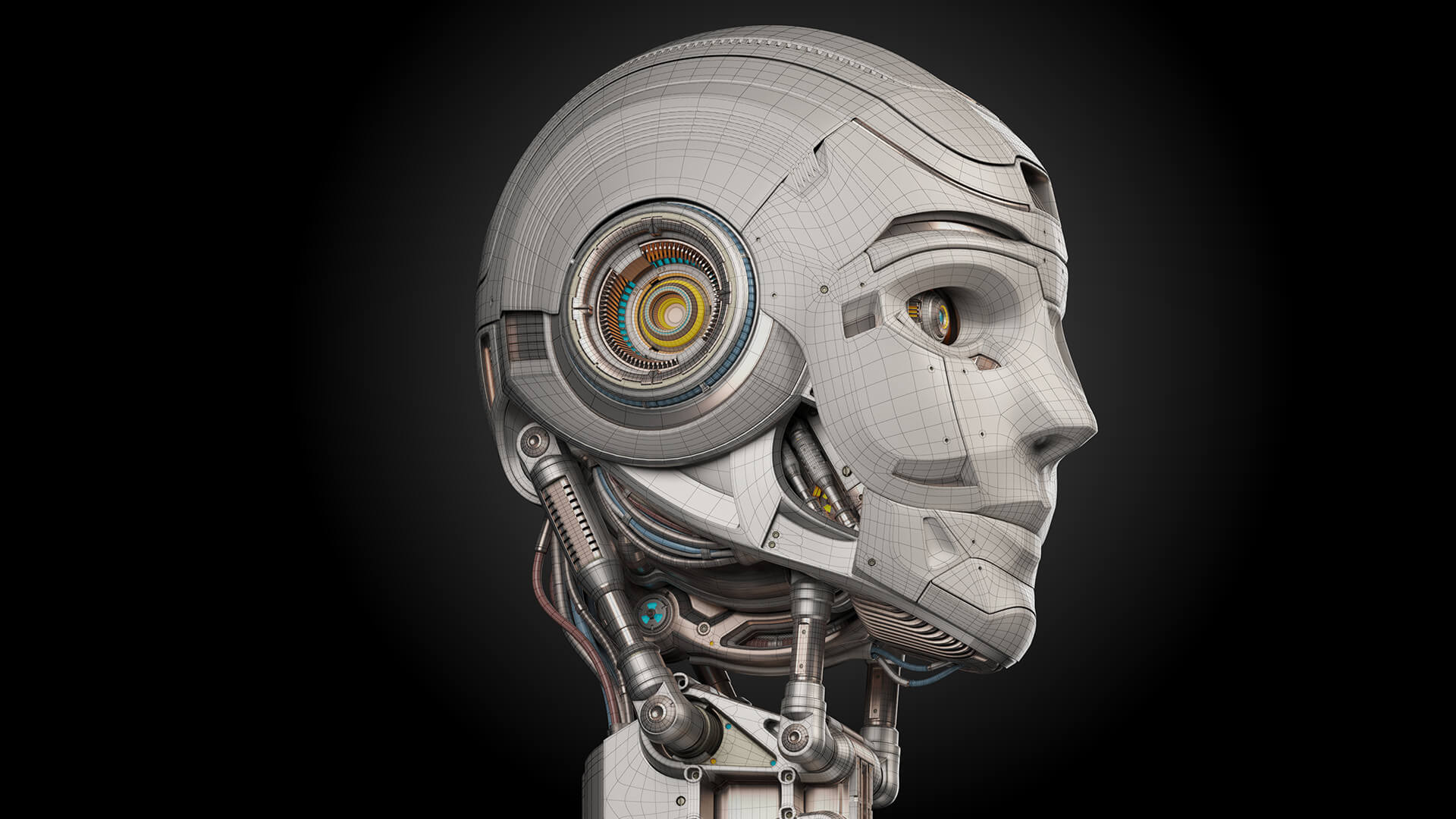 Sci-Fi Robot Head 3D Model